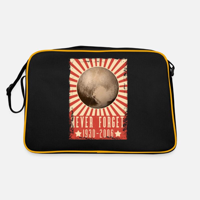 Never Forget Pluto Lustiges Planet Pluto Shirt Retro Tasche