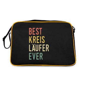 Bester Handball Kreisläufer Vintage Retro - Retro Tasche - Schwarz/Gold - Hinten