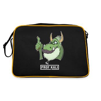 Administrateur informatique Kali Linux Tux Dragon Head - Sac Retro - noir/or - Dos