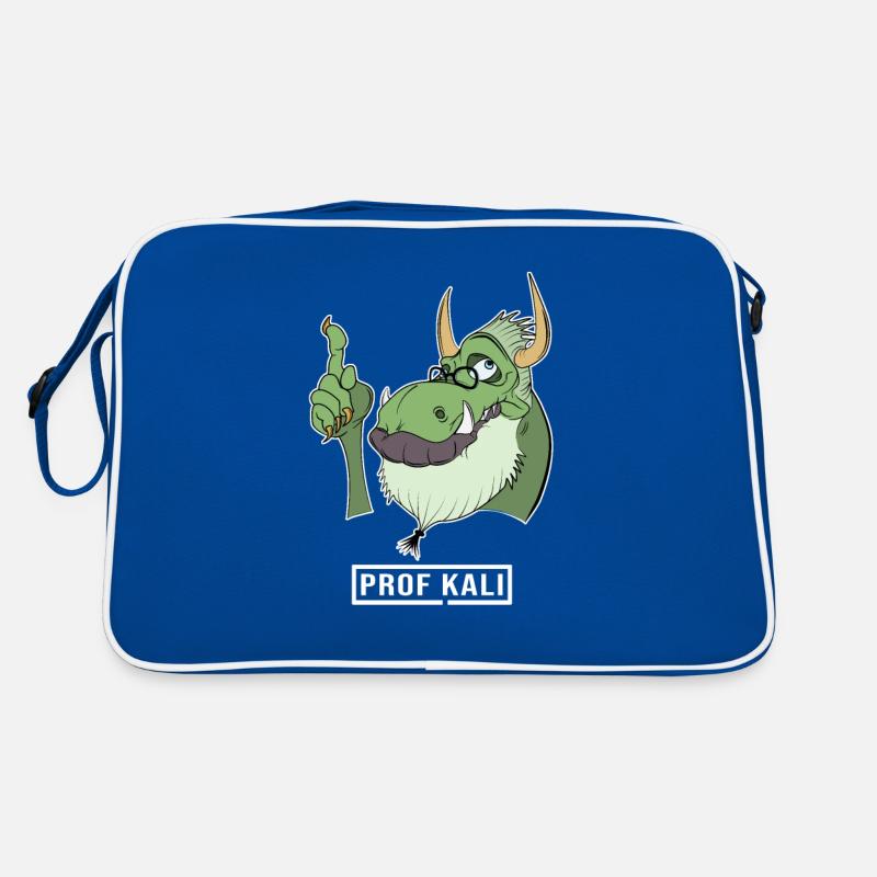 Kali Linux Computer Administrator Tux Drachen Kopf Retro Tasche