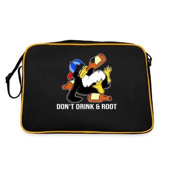 Linux Penguin Sudo Admin Funny Computer Science PC Nerd - Sac Retro - noir/or - Dos