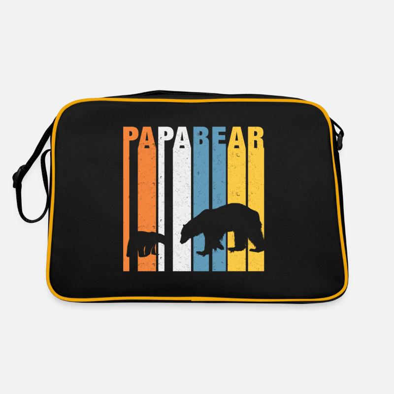 Papabear Vater Vati Papa Tochter Sohn Geschenk Retro Tasche