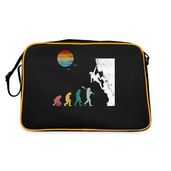 Bouldern Evolution Bergsteigen - Retro Tasche - Schwarz/Gold - Hinten