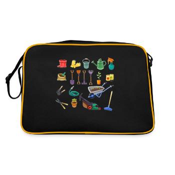 Garden tool gardener garden - Retro Bag - black/gold - Back