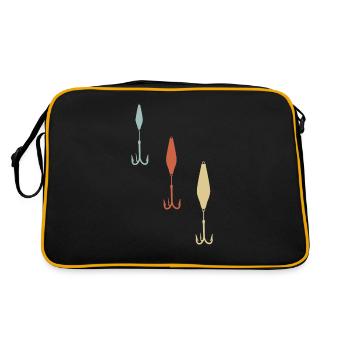 Fishing fish hook - Retro Bag - black/gold - Back