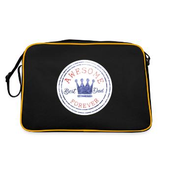 Best Dad Forever Father's Day Dad Gift LIebling - Retro Bag - black/gold - Back