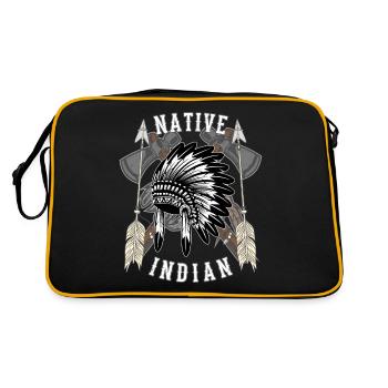 Native Indian for Indian Friends - Retro Bag - black/gold - Back