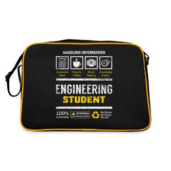 Engineer student - Retro Bag - black/gold - Back