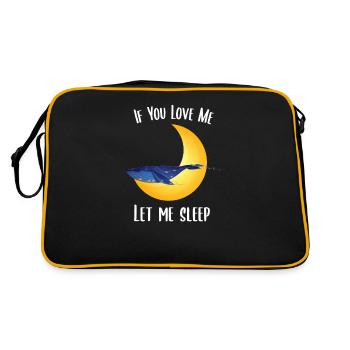 If you love me let me sleep whale - Retro Bag - black/gold - Back