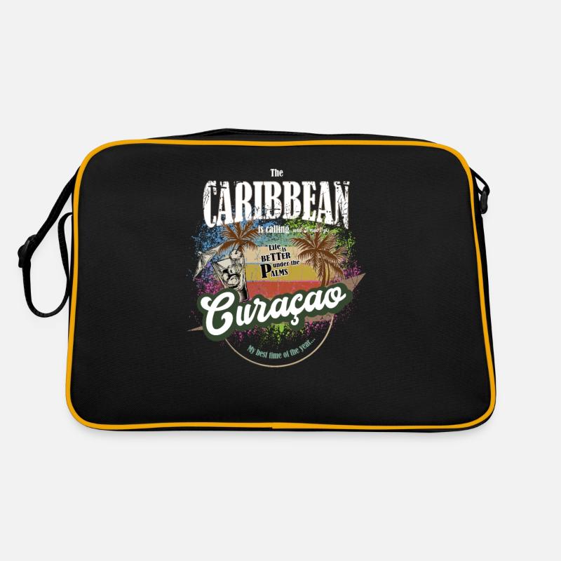 Curacao - Die Karibik ruft - colorful - farbenfroh Retro Tasche