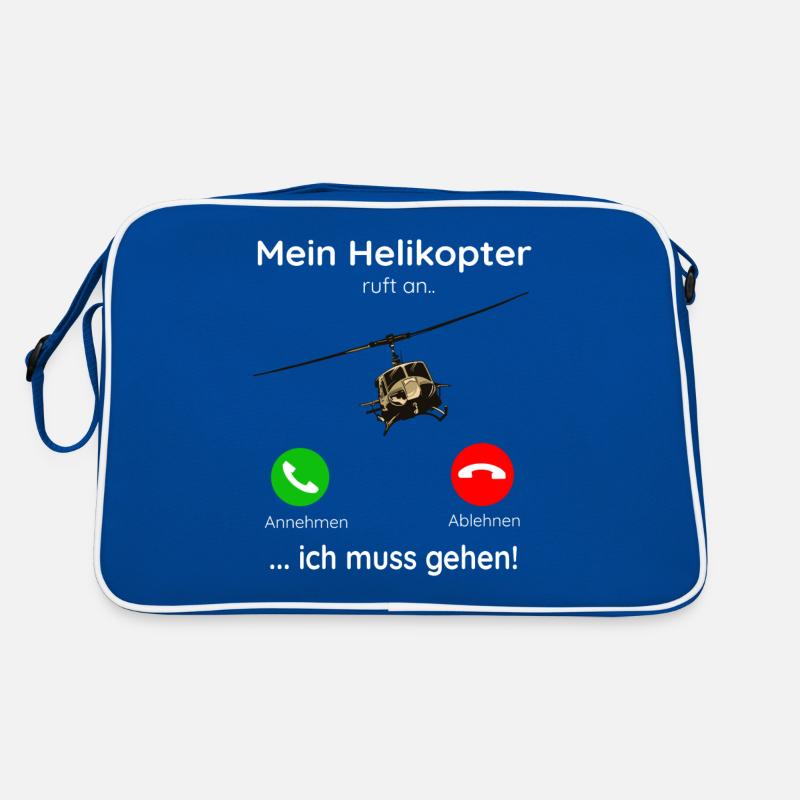 Mon hélicoptère appelle, je dois y aller! Sac Retro