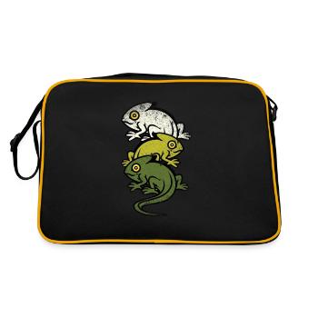Chameleon - Retro Tasche - Schwarz/Gold - Hinten
