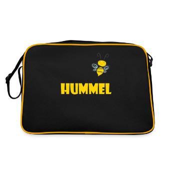 Kosename Hummel Geschenkidee - Retro Tasche - Schwarz/Gold - Hinten