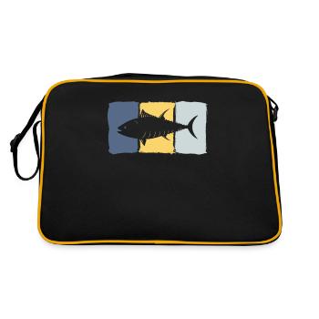 Pêche au thon en haute mer - Sac Retro - noir/or - Dos