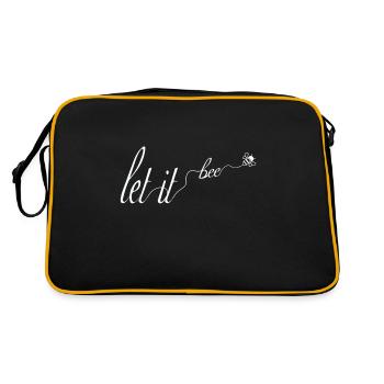 let it bee Bienenshirt Imker Biene - Retro Tasche - Schwarz/Gold - Hinten