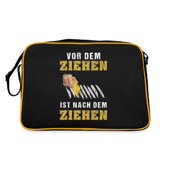 Dark Techno Koksnase Kokser Druffi - Retro Tasche - Schwarz/Gold - Hinten
