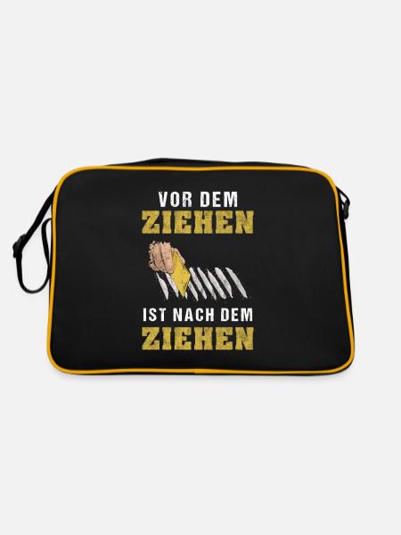 Dark Techno Koksnase Kokser Druffi - Retro Tasche - Schwarz/Gold - Hinten