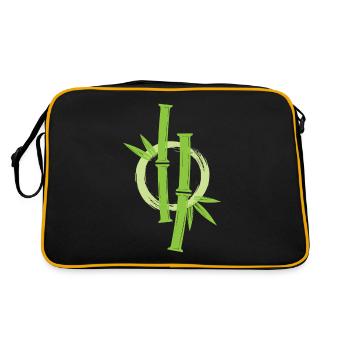 Cercle japonais Enso en bambou - Sac Retro - noir/or - Dos