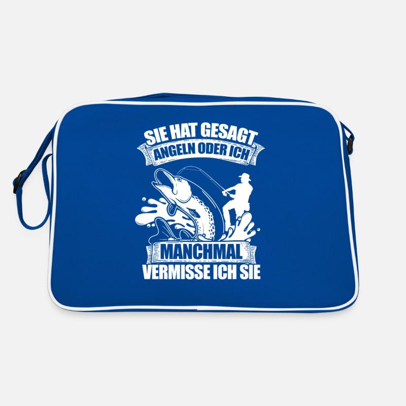Angeln oder Ich - Angler Angeln Retro Tasche