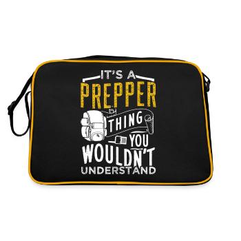 Prepping Prepper - Retro Bag - black/gold - Back