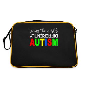 Autist, Autismus - Retro Bag - black/gold - Back