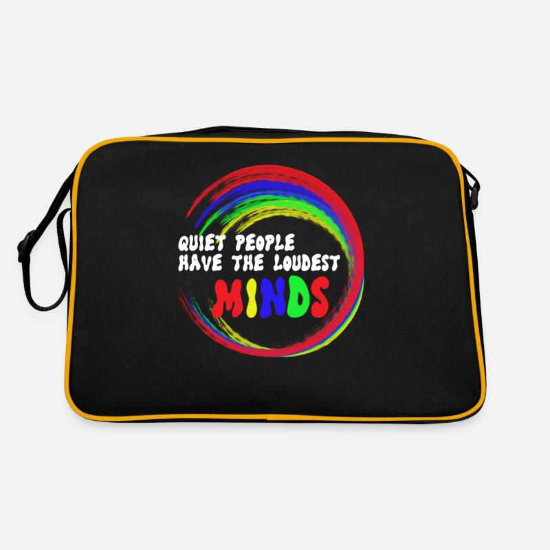 Autistic, autism - Retro Bag - black/gold