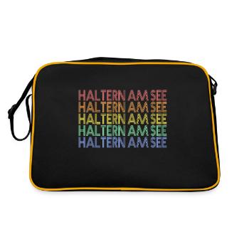 Haltern am See - Retro Tasche - Schwarz/Gold - Hinten
