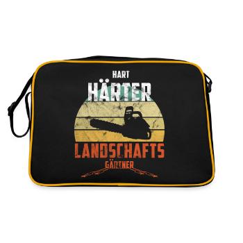 Landschaftsgärtner Vintage - Retro Tasche - Schwarz/Gold - Hinten