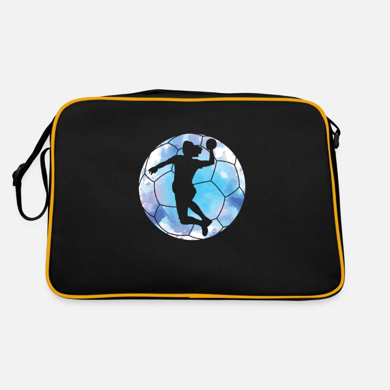 Handball, nur der Sieg zählt - Retro Tasche - Schwarz/Gold