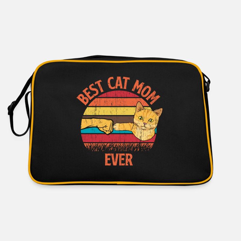 Best Cat Mom Ever Beste Katzen Mama Mutter Kitten Retro Tasche
