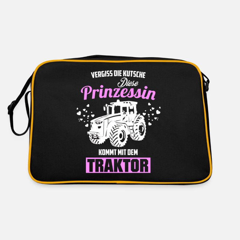 Bäuerin Diese Prinzessin Kommt Mit Dem dem Traktor Retro Tasche
