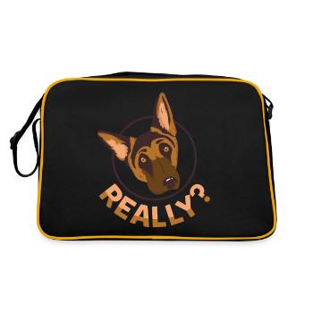 chien - Sac Retro - noir/or - Dos