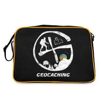 Géocaching GPS Geo Cachen Vintage - Sac Retro - noir/or - Dos