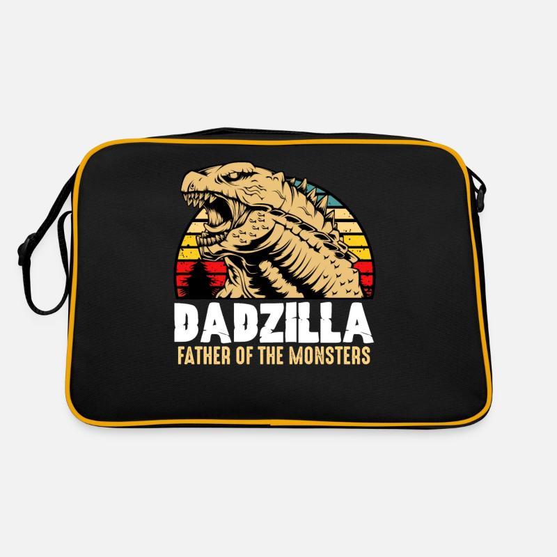 Dadzilla Vater Papa Vatertag Geschenk Monster Sohn Retro Tasche