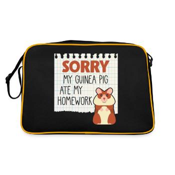 Guinea pigs homework Lazy students - Retro Bag - black/gold - Back