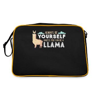 LLama Sois toujours toi-même Lama - Sac Retro - noir/or - Dos