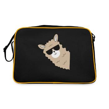 Lama avec lunettes de soleil Alpaga LLama - Sac Retro - noir/or - Dos