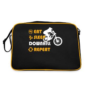 Downhill Graphic Tshirt - Retro Bag - black/gold - Back