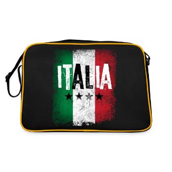 Italien Italia Fahne Flagge Retro Italy - Retro Bag - black/gold - Back