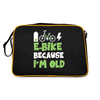pension de vélo électrique - Sac Retro - noir/or - Dos