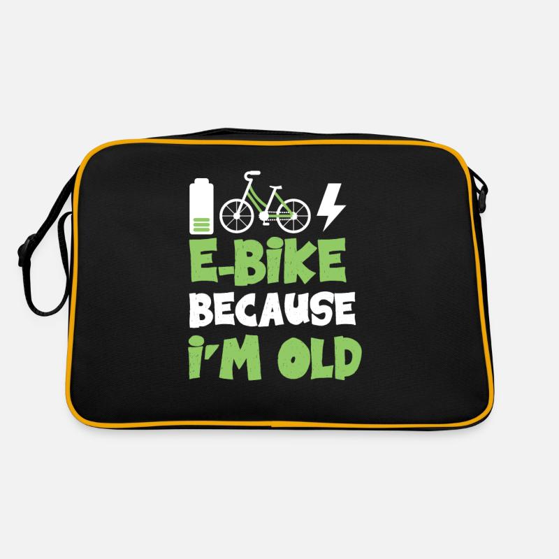 pension de vélo électrique - Sac Retro - noir/or