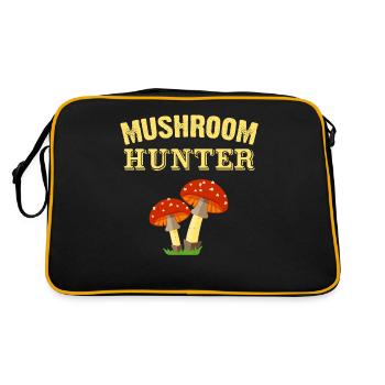 Mushroom Hunter Pils collector mushrooms forest - Retro Bag - black/gold - Back