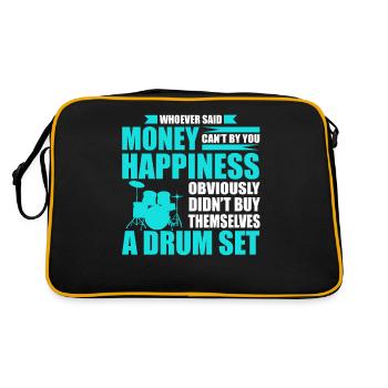 Cadeau batterie I batteur batteur - Sac Retro - noir/or - Dos