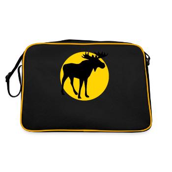 moose and moon - Retro Tasche - Schwarz/Gold - Hinten
