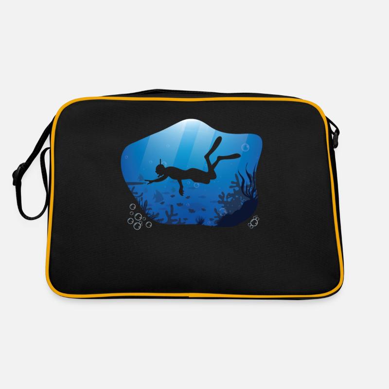 Apnée graphique Apnée apnée apnée apnée océan Sac Retro