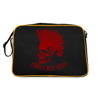 Punks Not Dead Punker Punk Rock Skull Gift - Retro Bag - black/gold - Back