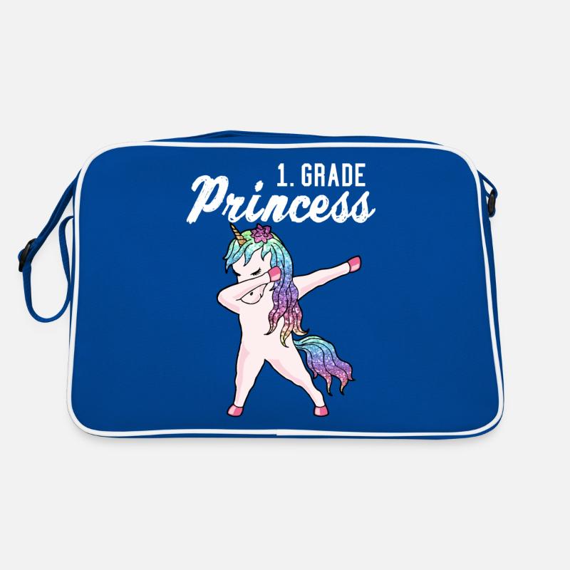 1 Klasse Einhorn Einschulung Geschenk Mädchen Retro Tasche