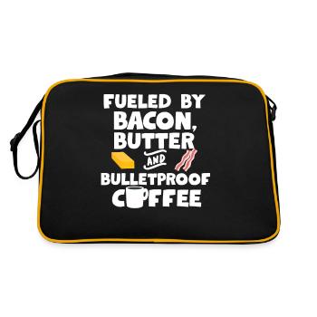Keto Ketogen Bulletproof Coffee Ketogenic Ketose - Retro Bag - black/gold - Back