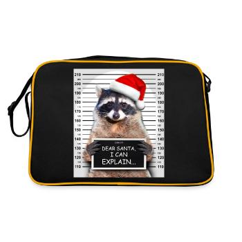 Dear Santa I Can Explain Noël Amusant Wasc - Sac Retro - noir/or - Dos