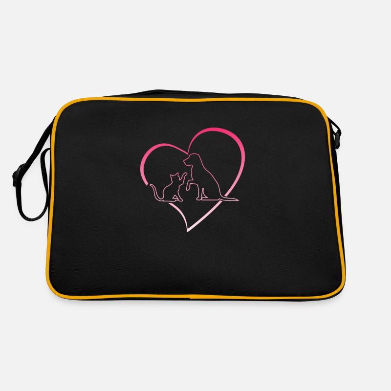 Amour de chat chien Sac Retro